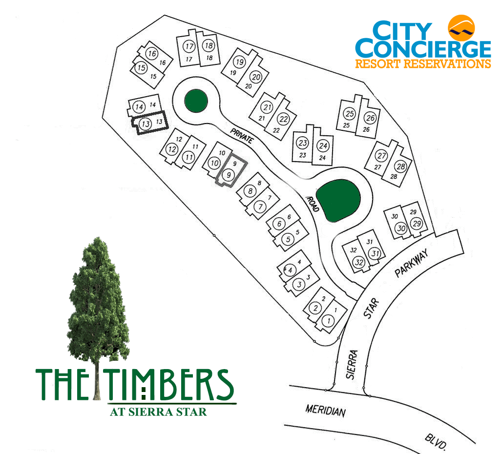 The Timbers at Sierra Star map